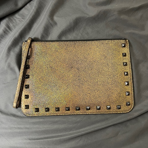 Rebecca minkoff Gold Studded Clutch - Picture 1 of 5